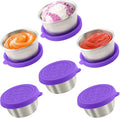 Qukaka 6x1.6 Oz Salad Dressing Containers with Lids