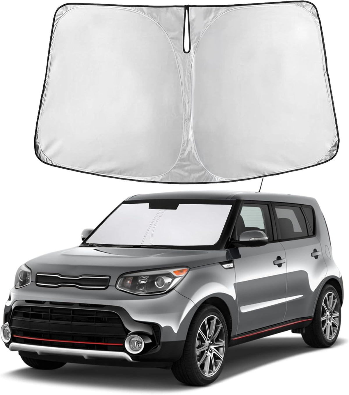 Autovir Windshields Sun Shade, Foldable Car Window Shades, 280T Visor Shade