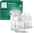 Philips Avent Natural Glass Baby Bottles, Slow Flow, 4 oz, BPA-Free, 4-Pack