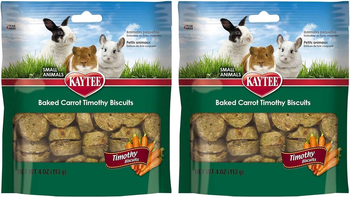 Kaytee Timothy Biscuits, Timothy Hay Bunny Treats for Rabbits, 4 Oz