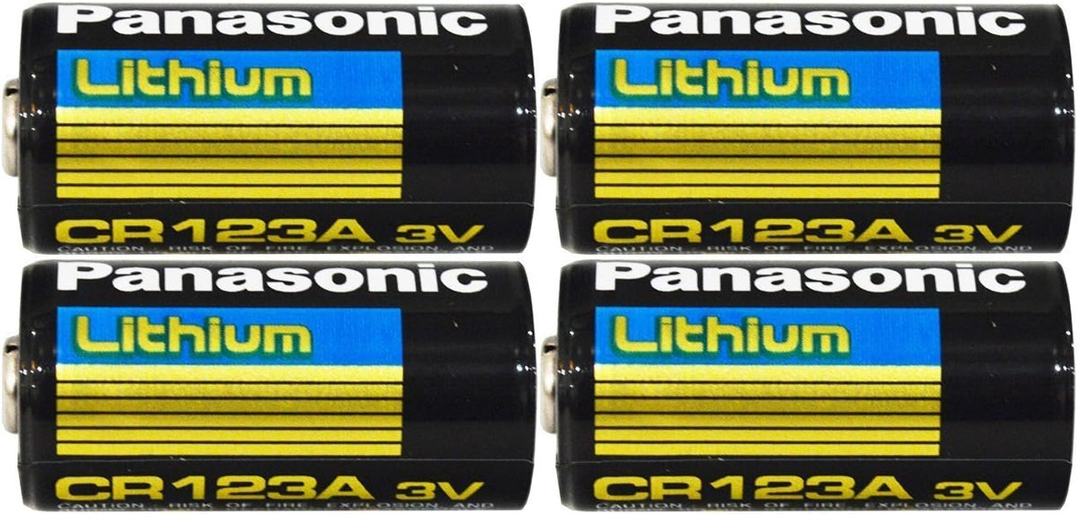 Panasonic CR123A Lithium 3V Photo Lithium Batteries (4 Pack)