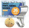FURWEY Vinyl Siding Hooks, 20 Pack, Heavy Duty Stainless Steel