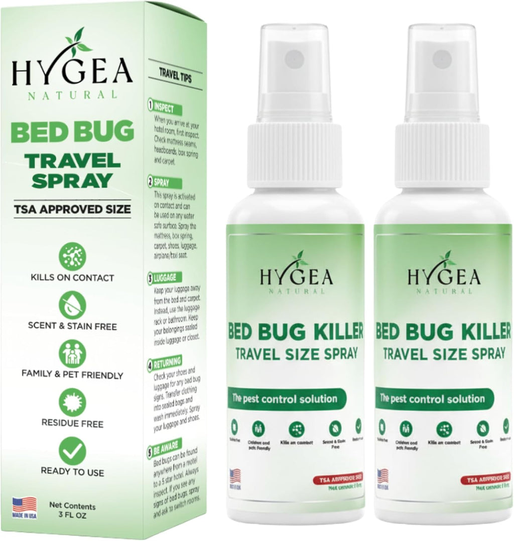 Travel Bed Bug Spray Killer for Mattress, TSA Approved, Lice & Mite, 3oz