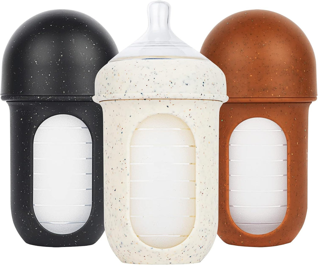Boon Nursh Silicone Baby Bottles - Speckle - 8 Oz - 3 Count