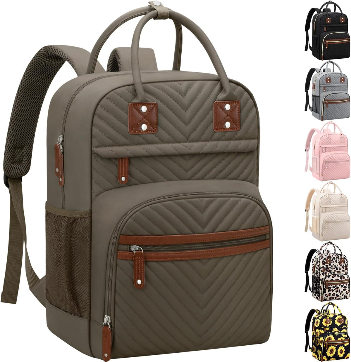 Tenot Diaper Bag Backpack for Women with Insulated Pockets Black