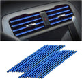 8sanlione 20PCS Waterproof Bendable Car Air Vent Trim Strips, Red