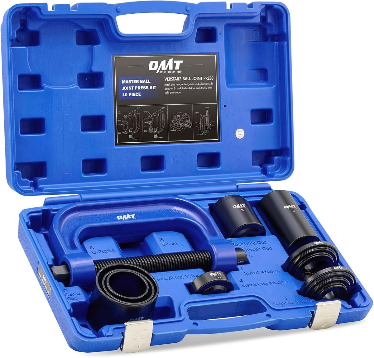 OMT Ball Joint Press Kit, Ball Joint Removal Tool with 4x4 Adapters