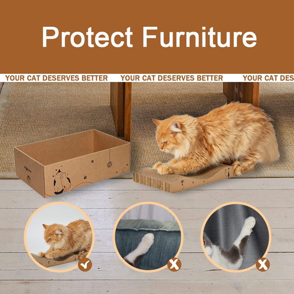 Cat Scratcher Cardboard Scratch Pad for Indoor Cats and Kitty 5pcs
