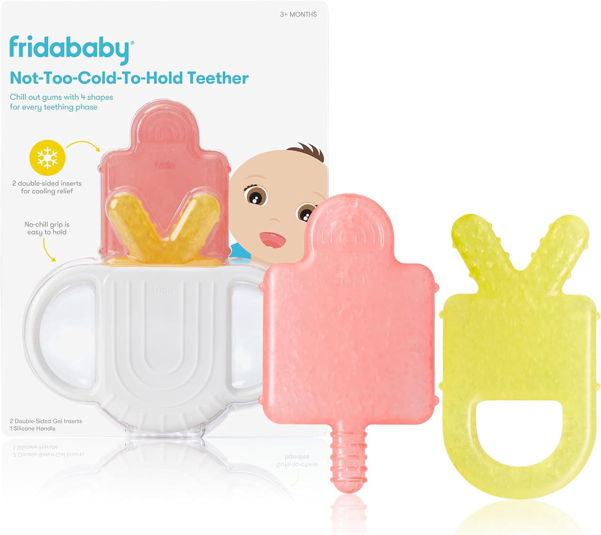 Frida Baby Silicone Teething Toys, 4-in-1 Teether for Babies & Infants