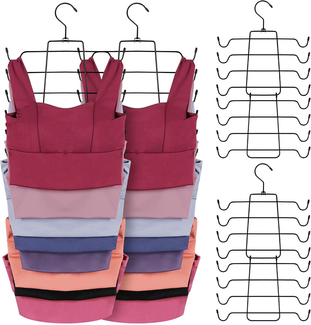 ZEDODIER 2 Pack Tank Top Hanger, Bra Organizer for Closet, Space Saving