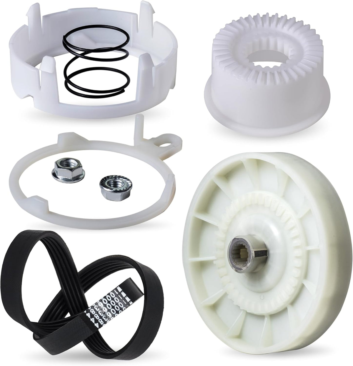 [Upgraded] BlueStars W10721967 Washer Pulley Clutch Kit & W10006384 Belt