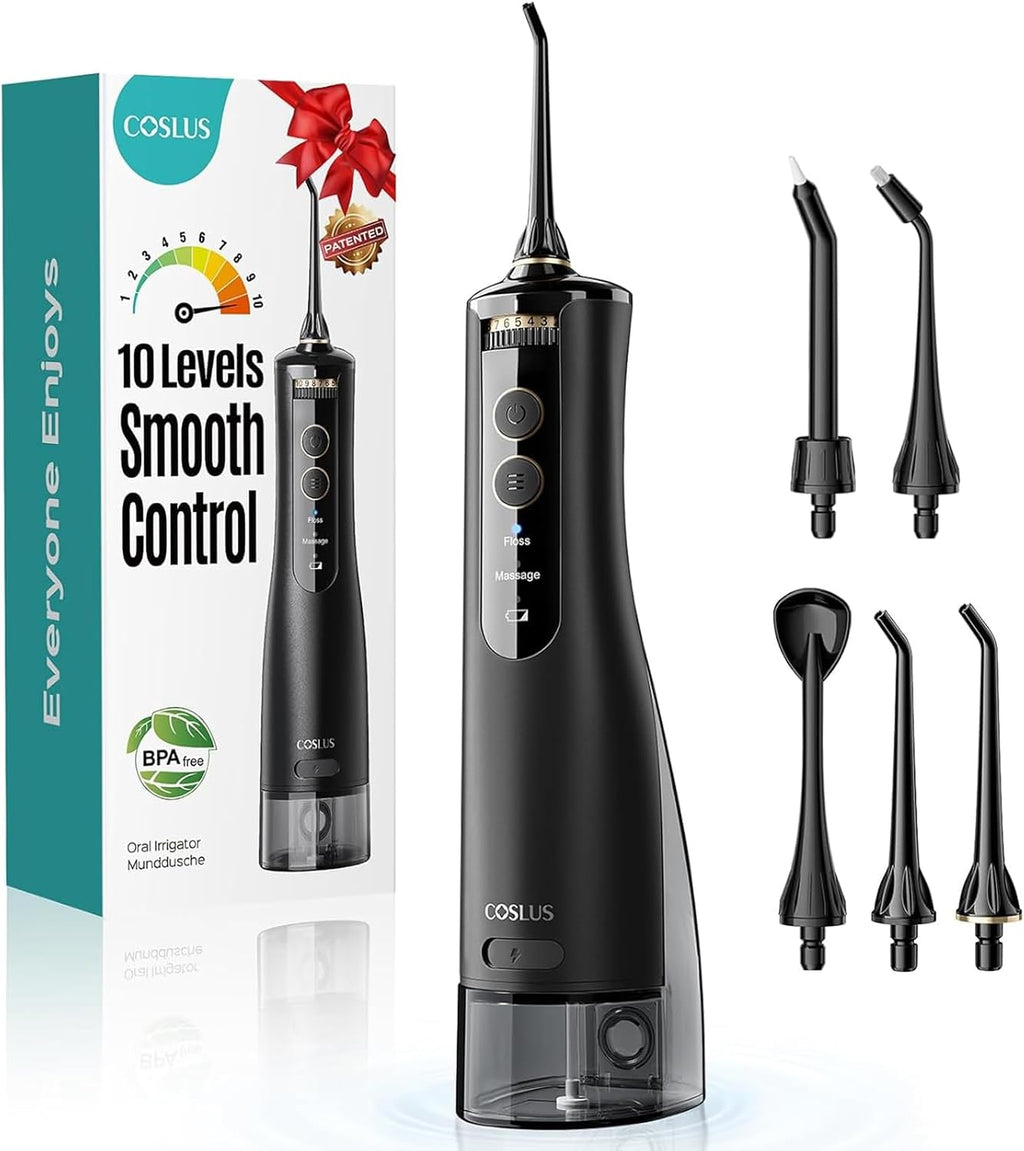 COSLUS ADA Accepted E40 Water Dental Flosser, 10 Pressure Levels Easy Use