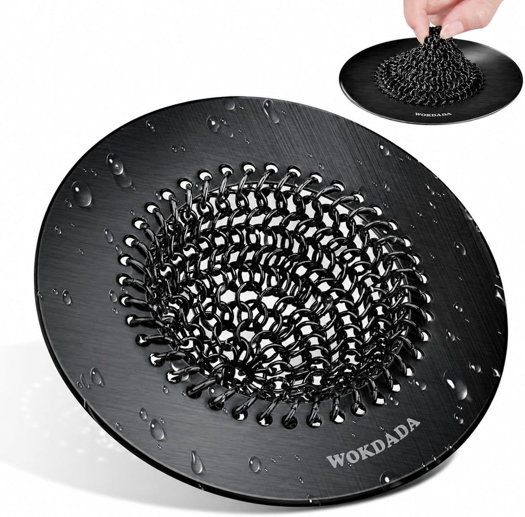 WOKDADA Reversible Kitchen Sink Drain Strainer, Anti-Clog Flat Edge Design