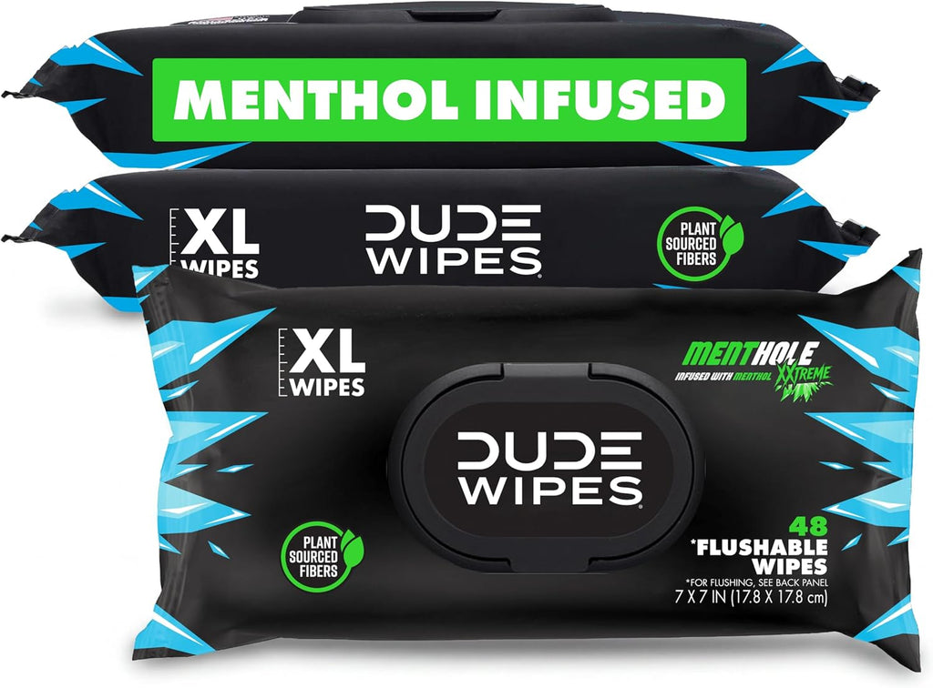DUDE Wipes Unscented Adult Flushable Wet Wipes, Sensitive Skin, 288 Count