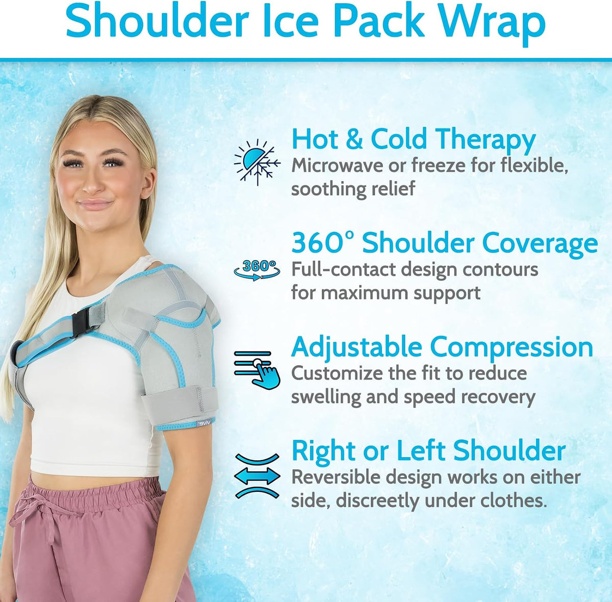 Arctic Flex Shoulder Ice Pack Brace - Rotator Cuff Cold Gel Wrap Therapy