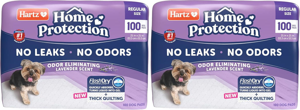 Hartz Home Protection Lavender Scented Odor Eliminating Dog Pads, 50 Count