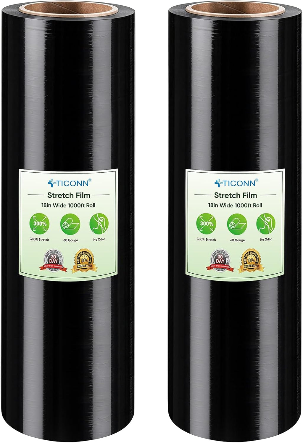 TICONN Stretch Wrap Roll, 15 in x 1000 ft Plastic Wrap for Moving Furniture