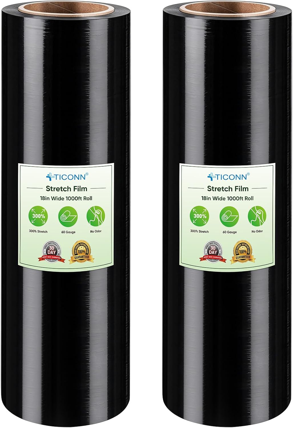 TICONN Stretch Wrap Roll, 15 in x 1000 ft Plastic Wrap for Moving Furniture