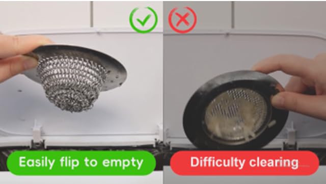 Reversible Kitchen Sink Drain Strainer Basket, Fits Sink & Garbage Disposal