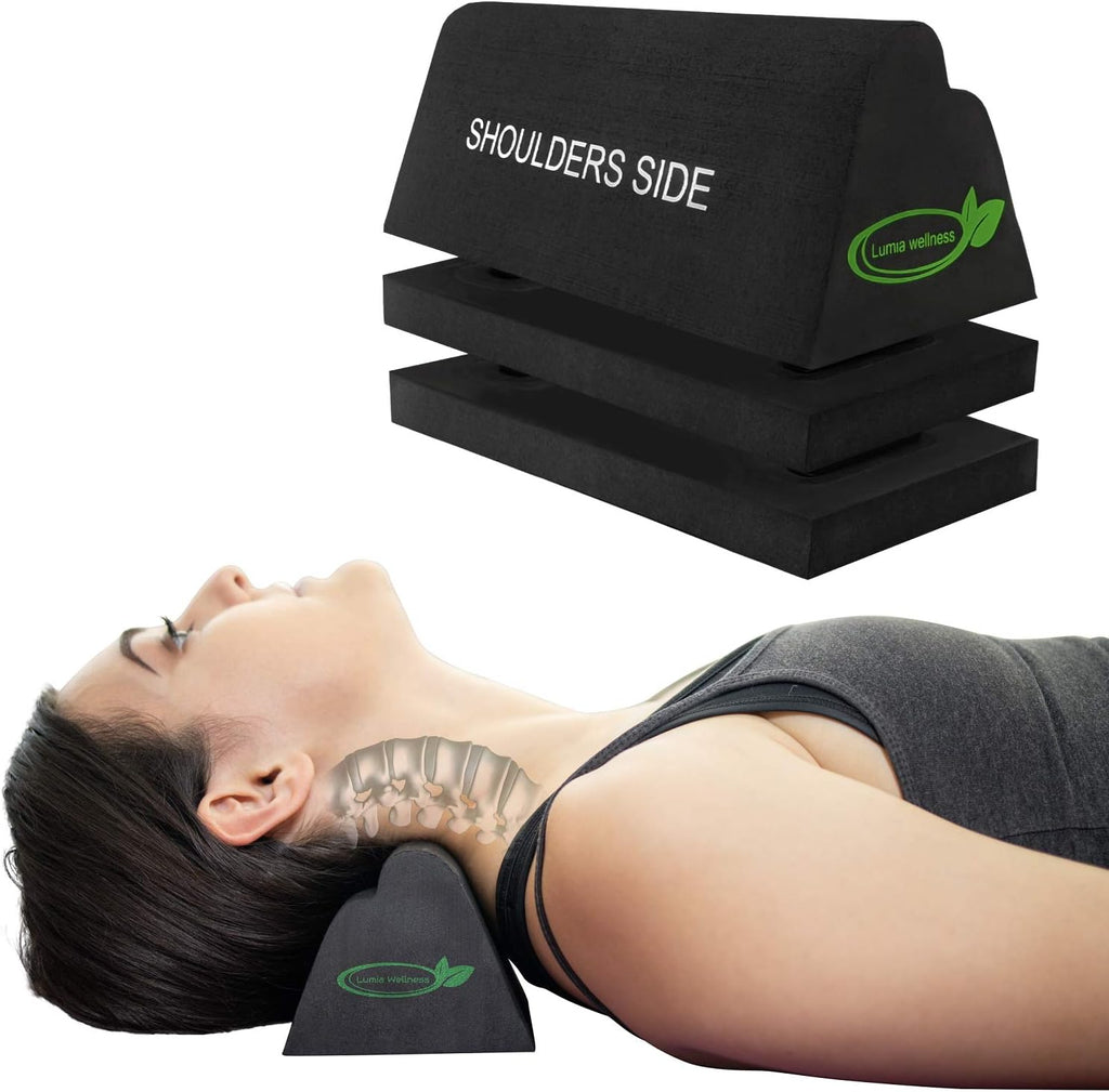 Lumia Wellness Cervical Orthotic Traction Block, Firm, Spinal & Neck Alignment, Cervical Traction Device & Neck Stretcher