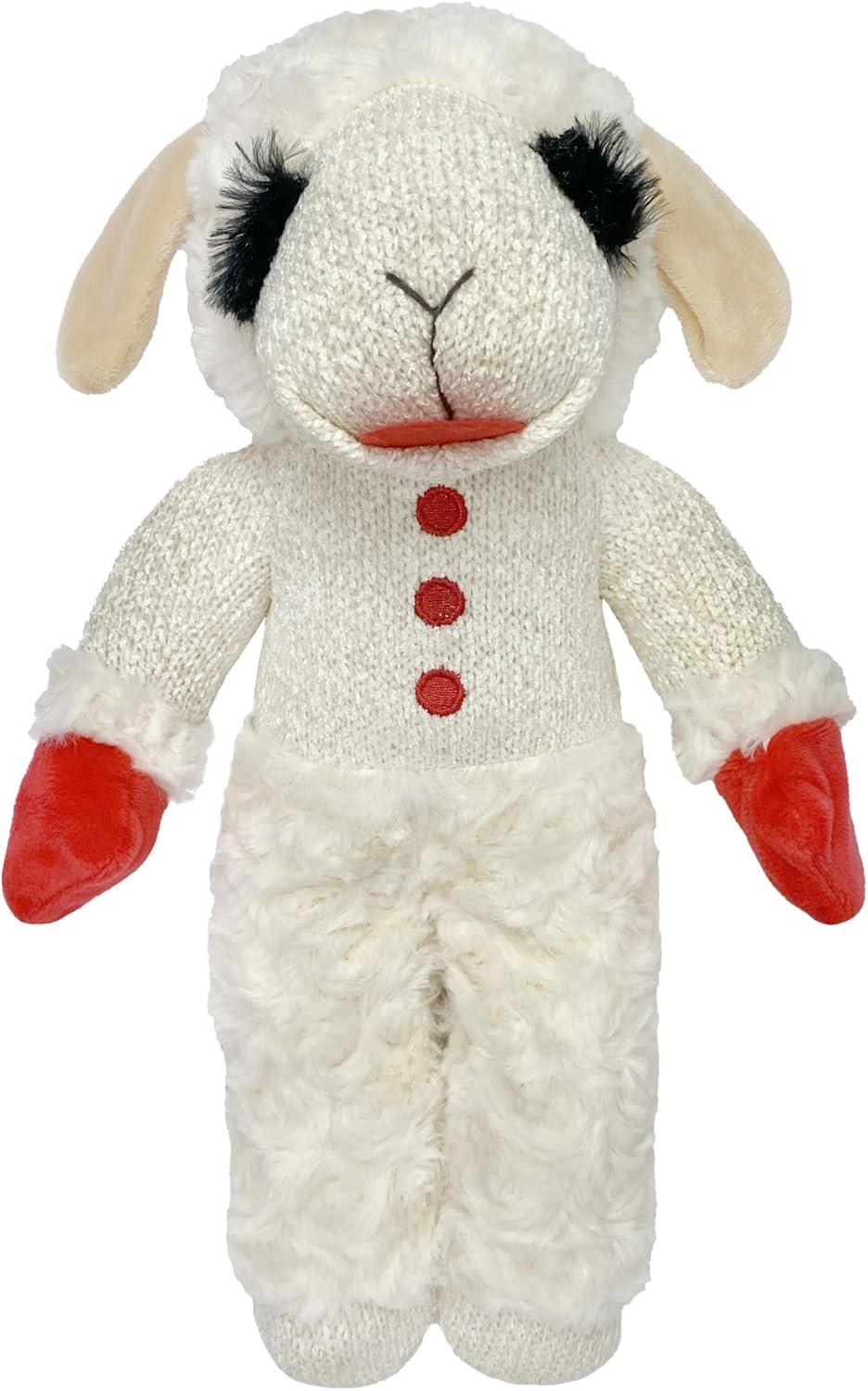 Multipet Lamb Chop Dog Plush Toy - Squeaky Toy for All Dogs - Extra Soft Plush - Stuffed Animal for Cuddling & Playing - Jumbo (24", Cream)