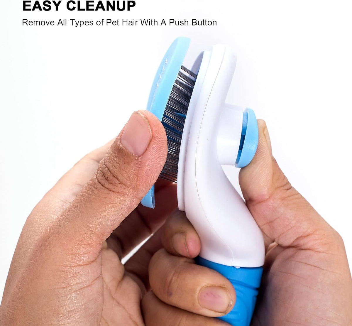 Aogeili Self‑Clean Slicker Brush for Dogs, Cats & Rabbits, 7.87 x 4.13 in