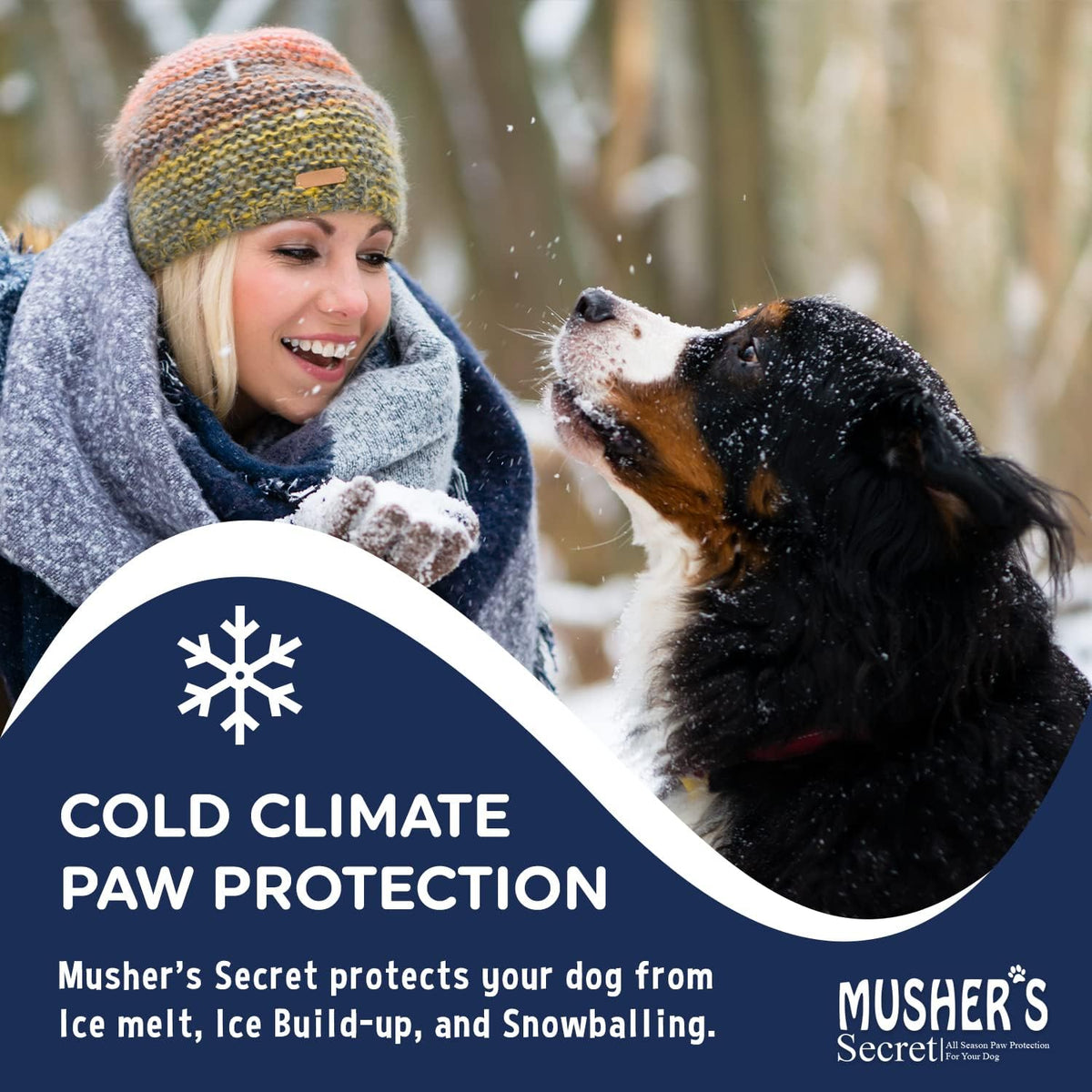 Musher's Secret All-Natural Dog Paw Balm, All-Season Paw Protector, 60g