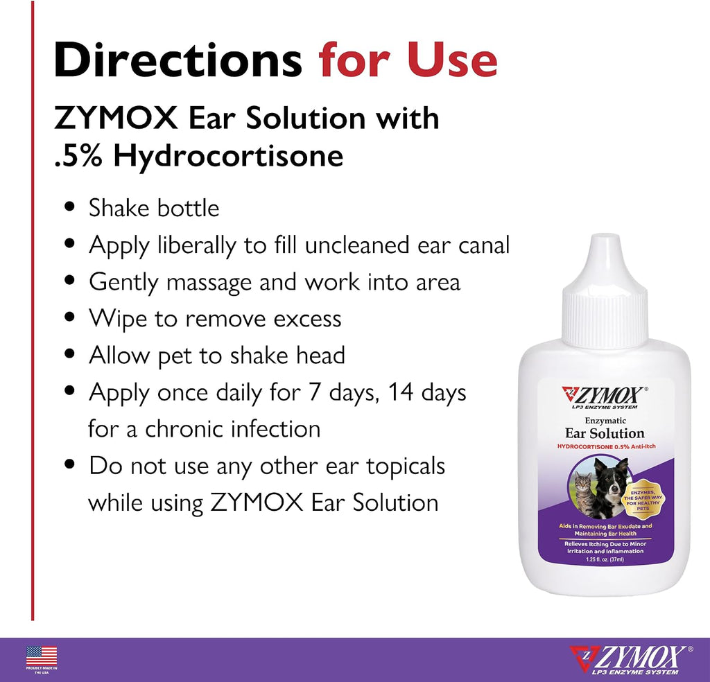 ZYMOX Enzymatic Ear Solution with 0.5-Percent Hydrocortisone