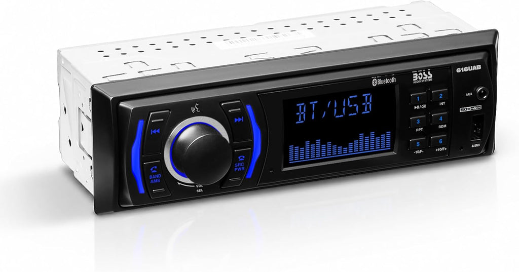 BOSS Audio Systems 616UAB Single DIN Bluetooth Car Stereo, No DVD, USB