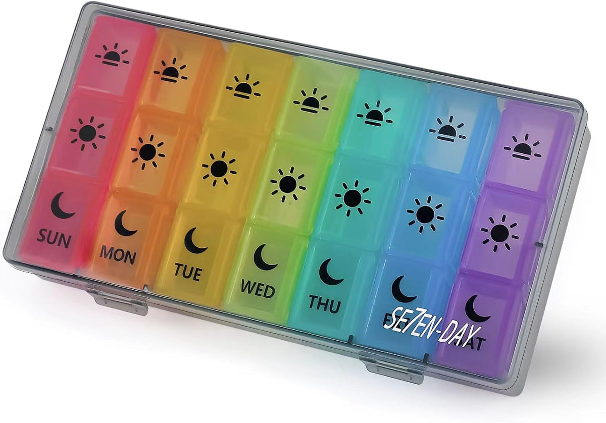 Weekly Pill Organizer, 3-Times-A-Day 7 Day Pill Box