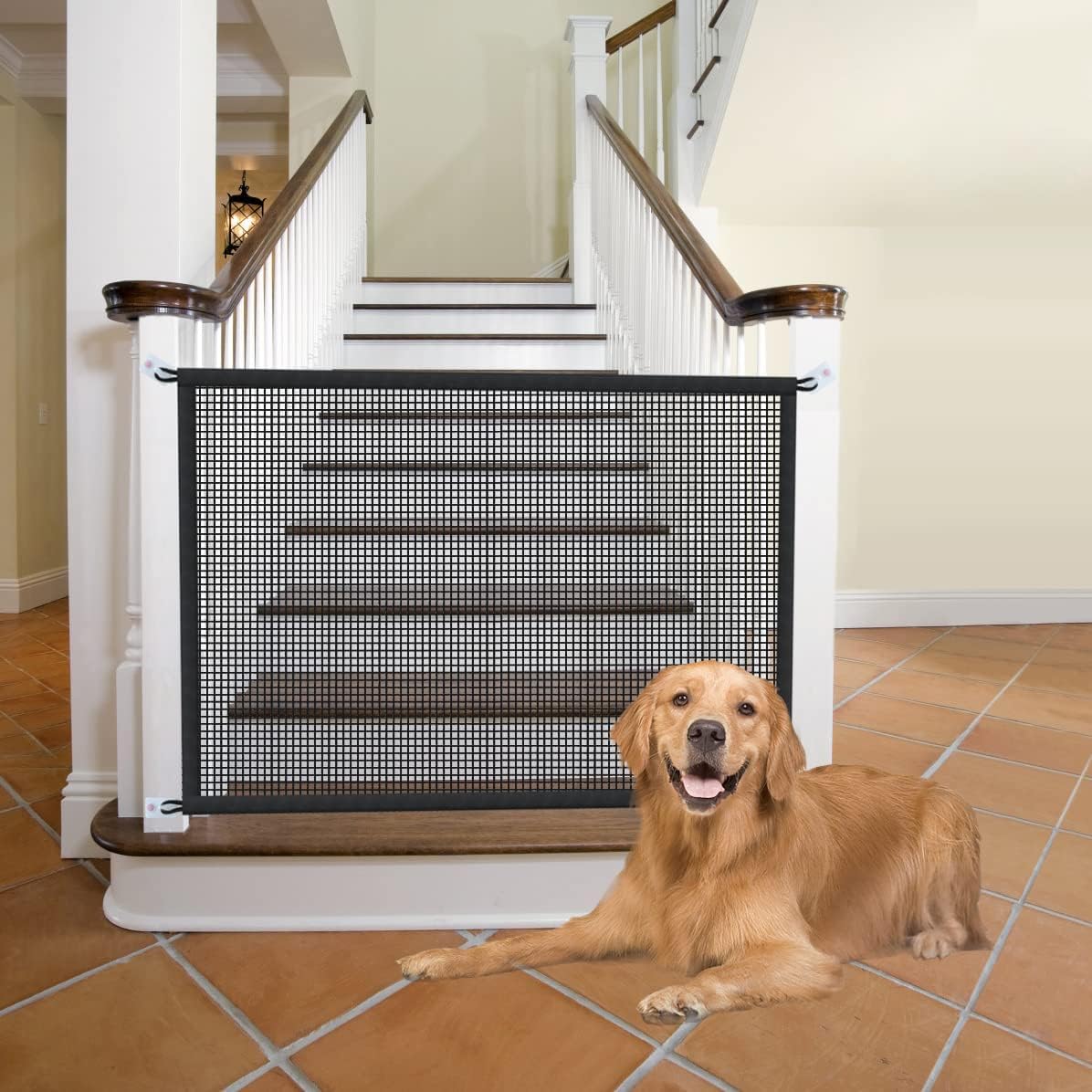 Cupount Dog Screen Mesh Gate for House, Stairs and Doorways, 29 x 38 in