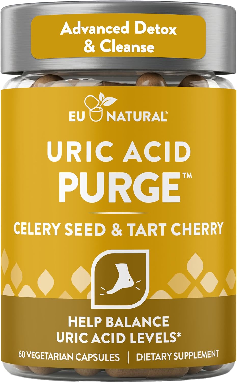 Eu Natural Purge Uric Acid Flush with Tart Cherry & Celery Seed, 120 Caps