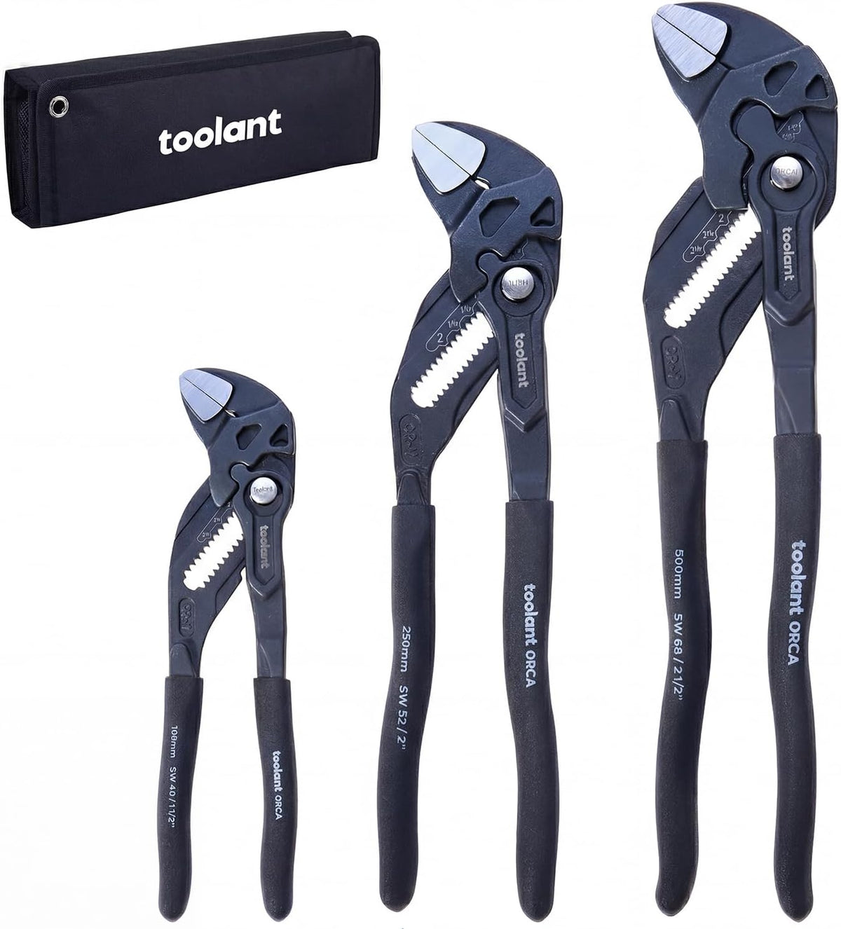 toolant 7-Inch Pliers Wrench, CR-V Steel, Smooth Parallel Jaws, 10:1