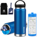 AUVON Large Vacuum Insulin Cooler Travel Case TSA Approved, 220g Ice Pack