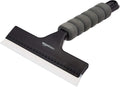 Amazon Basics All-Purpose Window Squeegee with Handle for Car Windshield, Shower, Glass, Mirror Cleaning, Silicone Rubber Blade, Streak-Free Results, Lightweight, Black, 8-inch