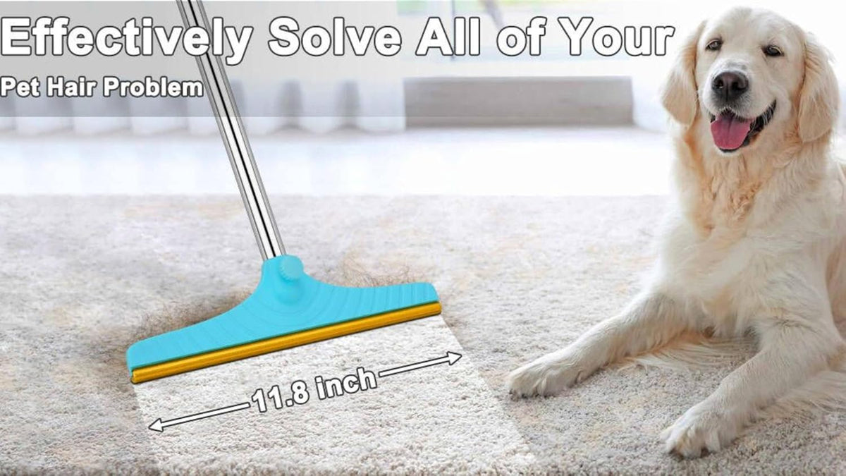Carpet Rake for Pet Hair Removal Tool, Dog Cat Hair Remover for Furniture