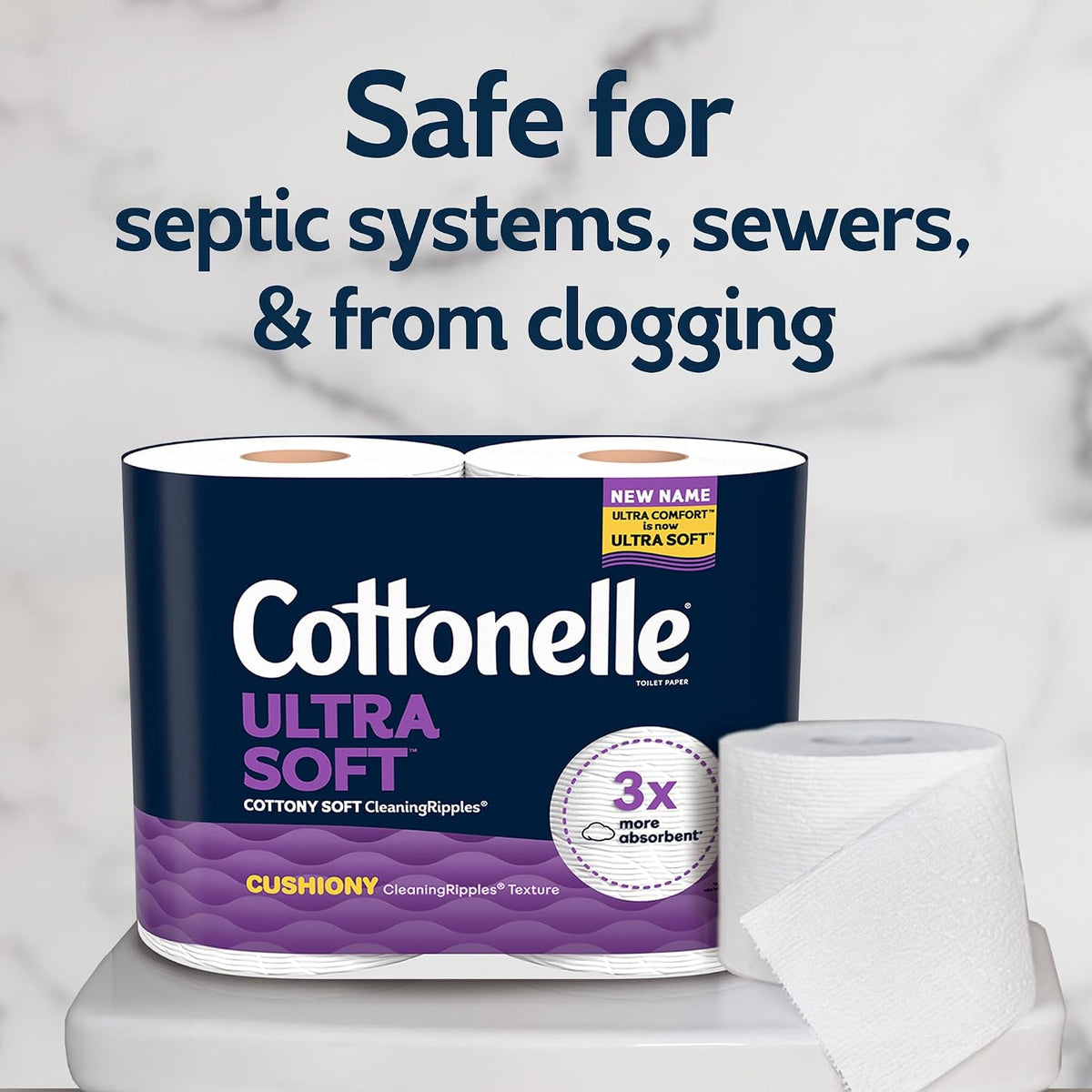 Cottonelle Ultra Soft Toilet Paper, 24 Family Mega Rolls=108 Regular Rolls