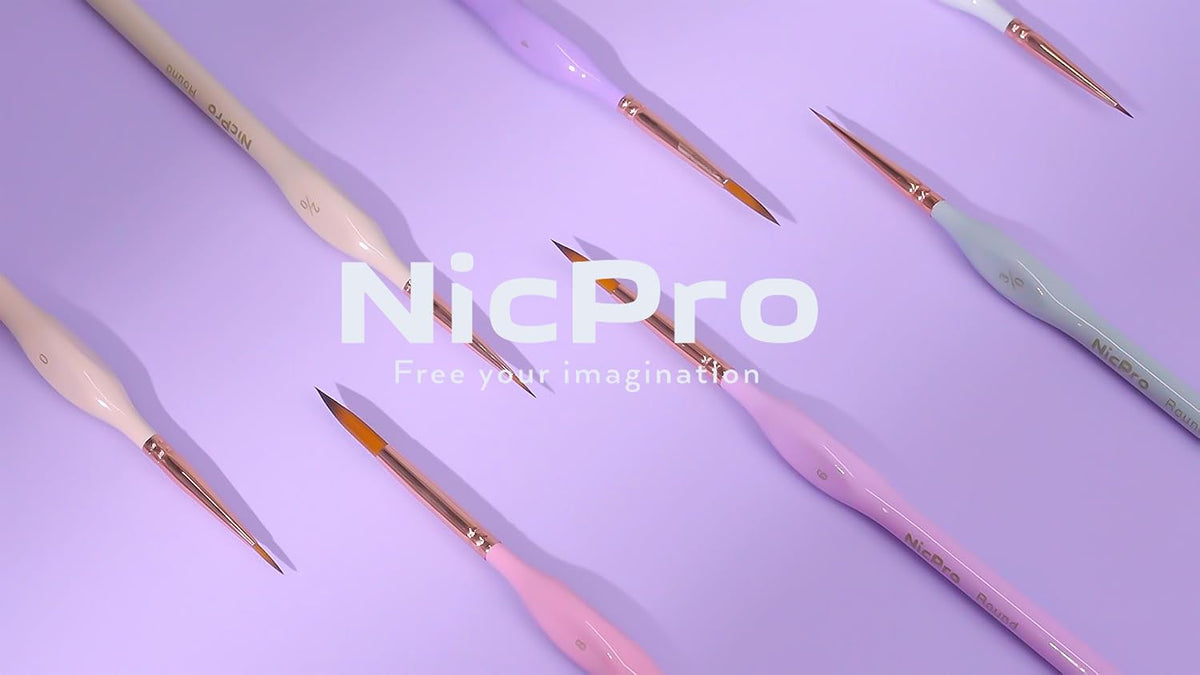 Nicpro 10PCS Paint By Numbers Brushes, Micro Fine Detail Paint Brush Set