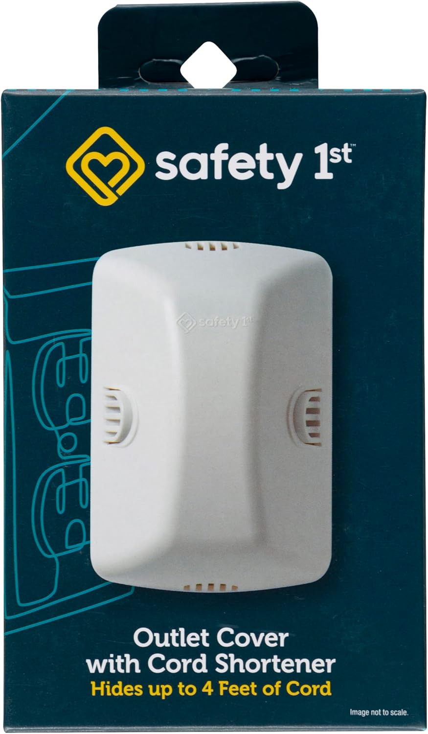 Safety 1st Outlet Cover with Cord Shortener for Baby Proofing