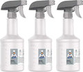MR.SIGA 24 oz Empty Plastic Spray Bottles for Cleaning Solutions, 3 Pack