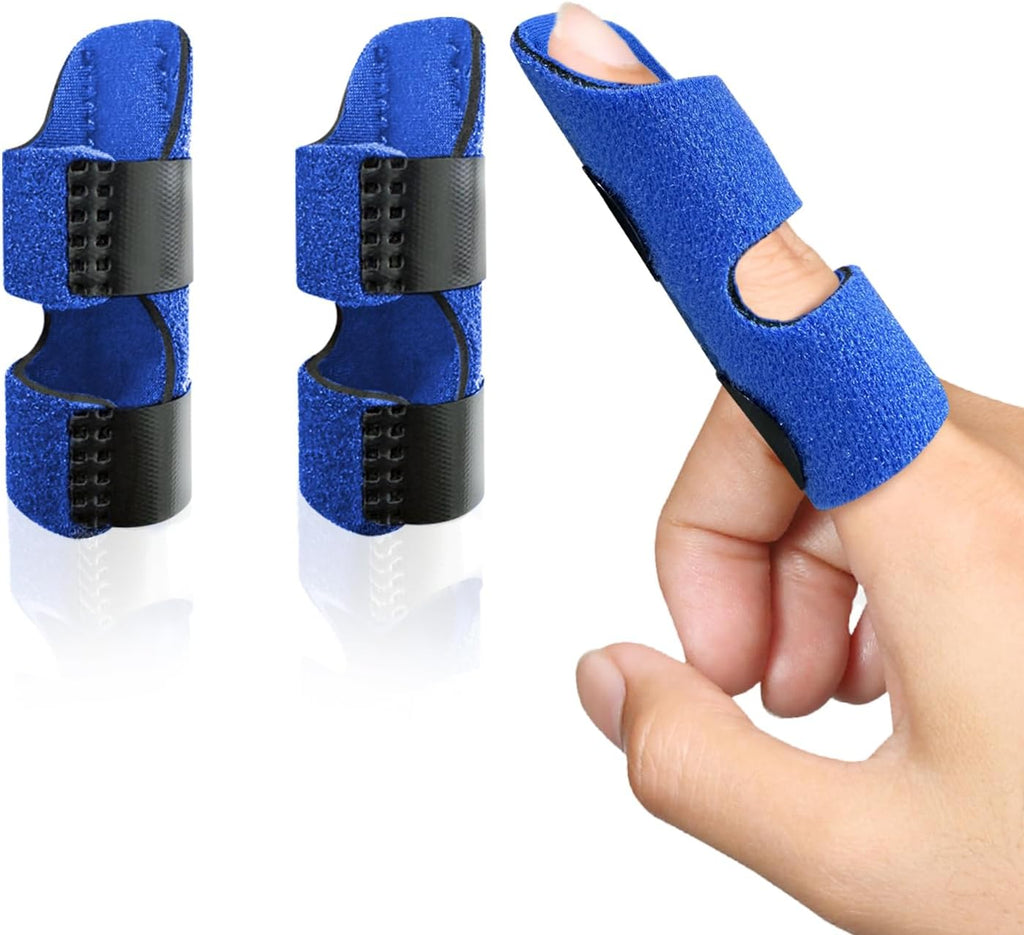 Finger Splint, Universal Trigger Finger Brace for Broken/Arthritis Pain and Sprain Relief, Splints for Middle, Index, Ring (2 Pack,Black)