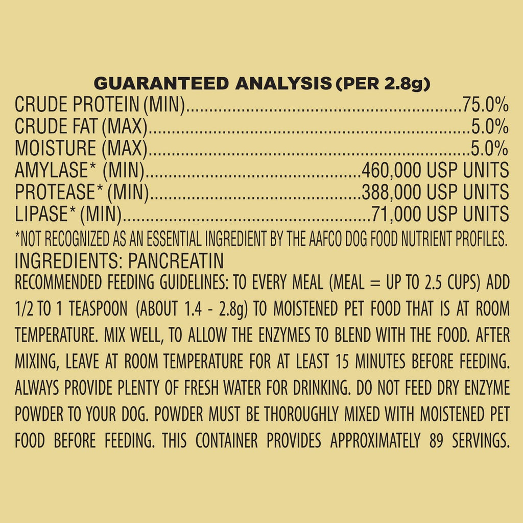 | 10x Digestive Enzymes for Dogs - 8.8 Ounces (250 Grams)