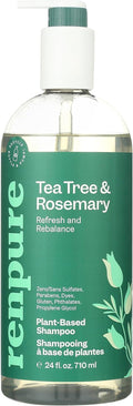 RENPURE Tea Tree & Rosemary Balancing Shampoo for Oily/Normal Hair 24oz