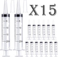 15 Pack-20ml Plastic Feeding Syringe with Cap,Individually Packge Sealed,Measuring Liquid Syringe Suitable for Industrial Scientific Labs Animal Husbandry