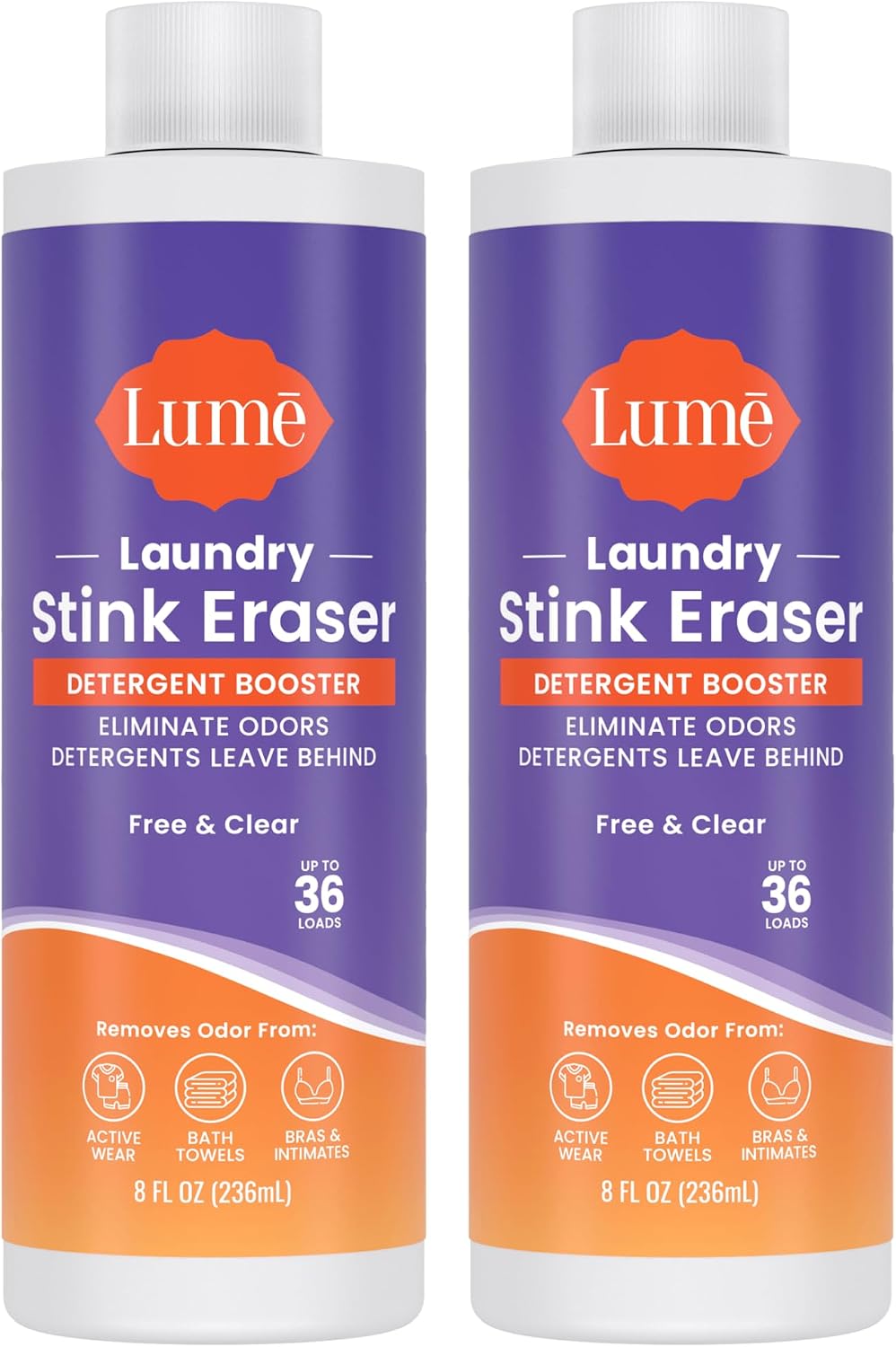 Lume Laundry Stink & Stain Eraser - Detergent & Sink Soak - 8oz, 2 pk