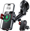 Wireless Car Charger 15W Auto Clamping Phone Holder Dash Windshield Vent