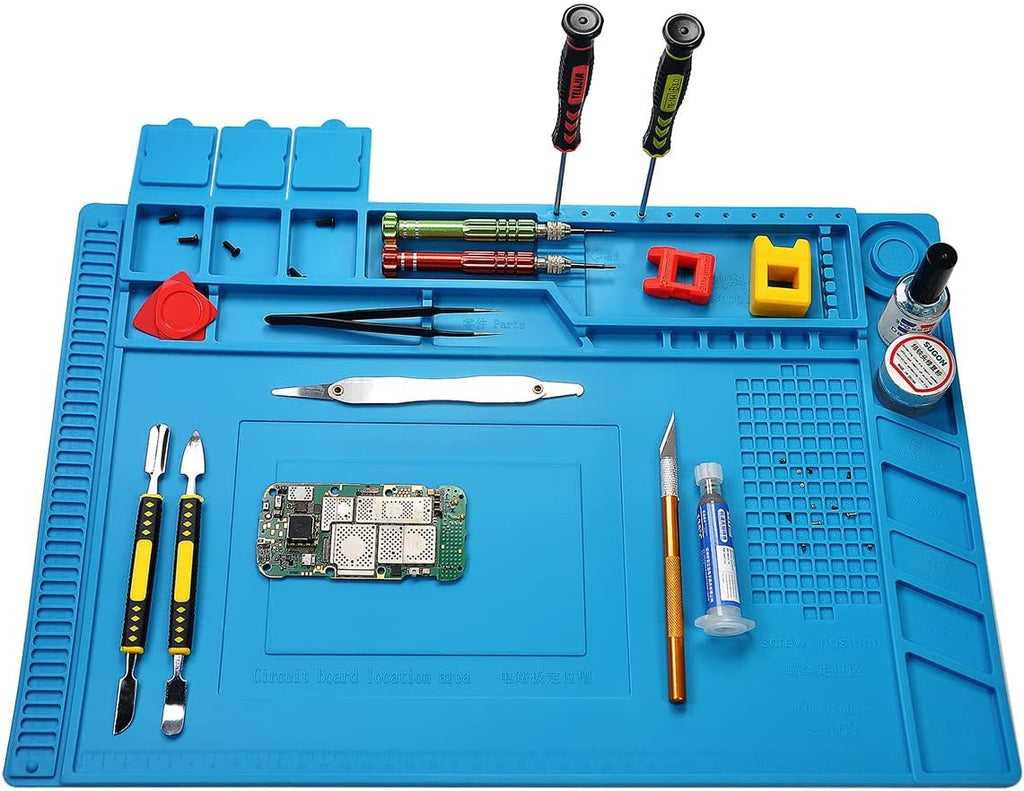 PAFOWO Silicone Soldering Mat for Electronic Repair, 17.7 X 11.8 in