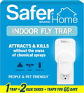 Safer Home Flying Insect Trap, Plug-in Fruit Fly Trap for Indoors, 2-Pack