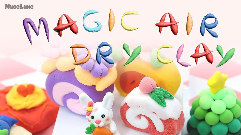 MuseLuxe Air Dry Clay - 32 Colors Modeling Clay Kit with 3 Sculpting Tools