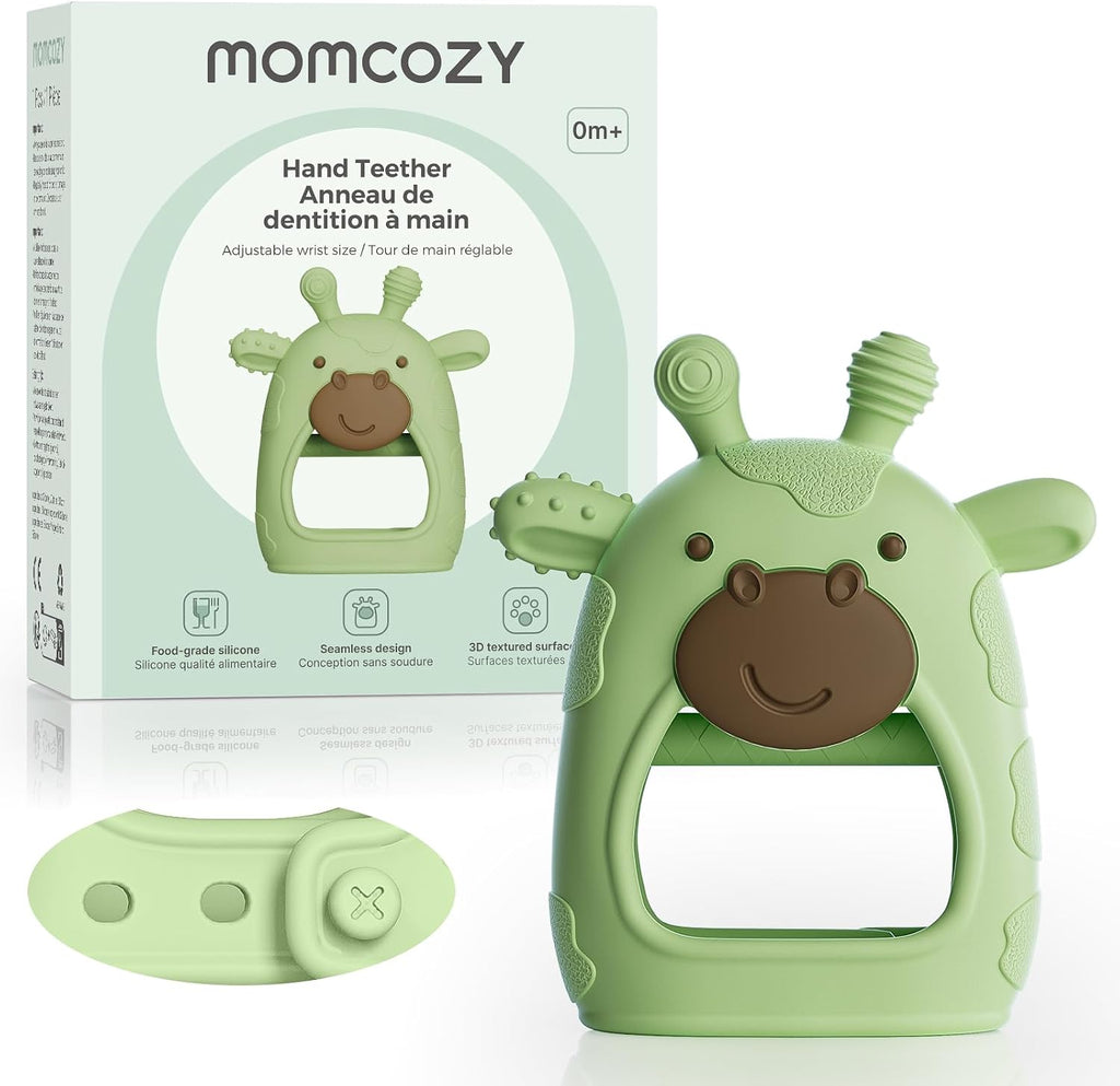 Momcozy Baby Teether Toys | Food Grade Silicone Teether Baby Toys | Yellow